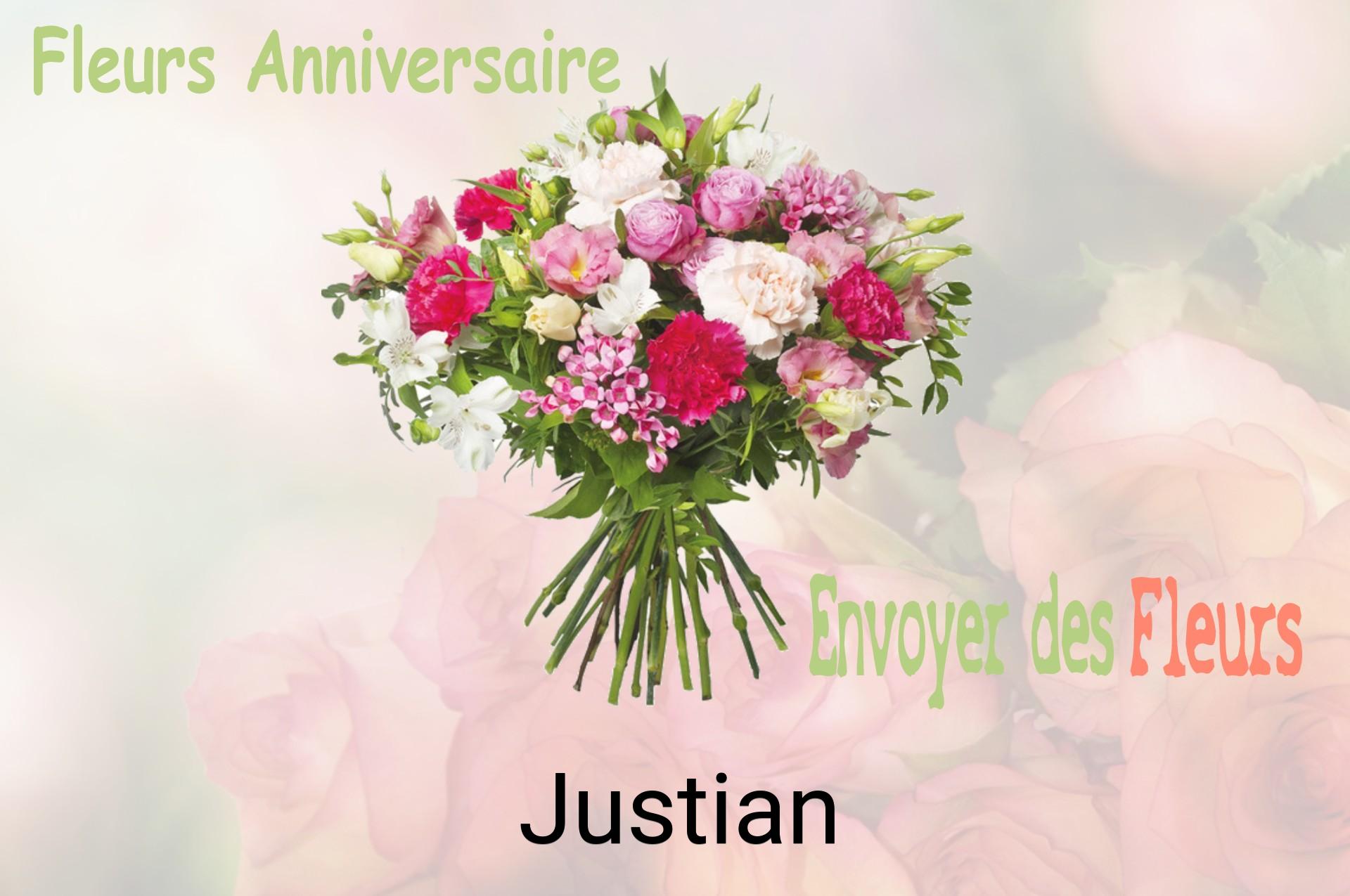 Bouquet de fleurs d’anniversaire livré à Justian